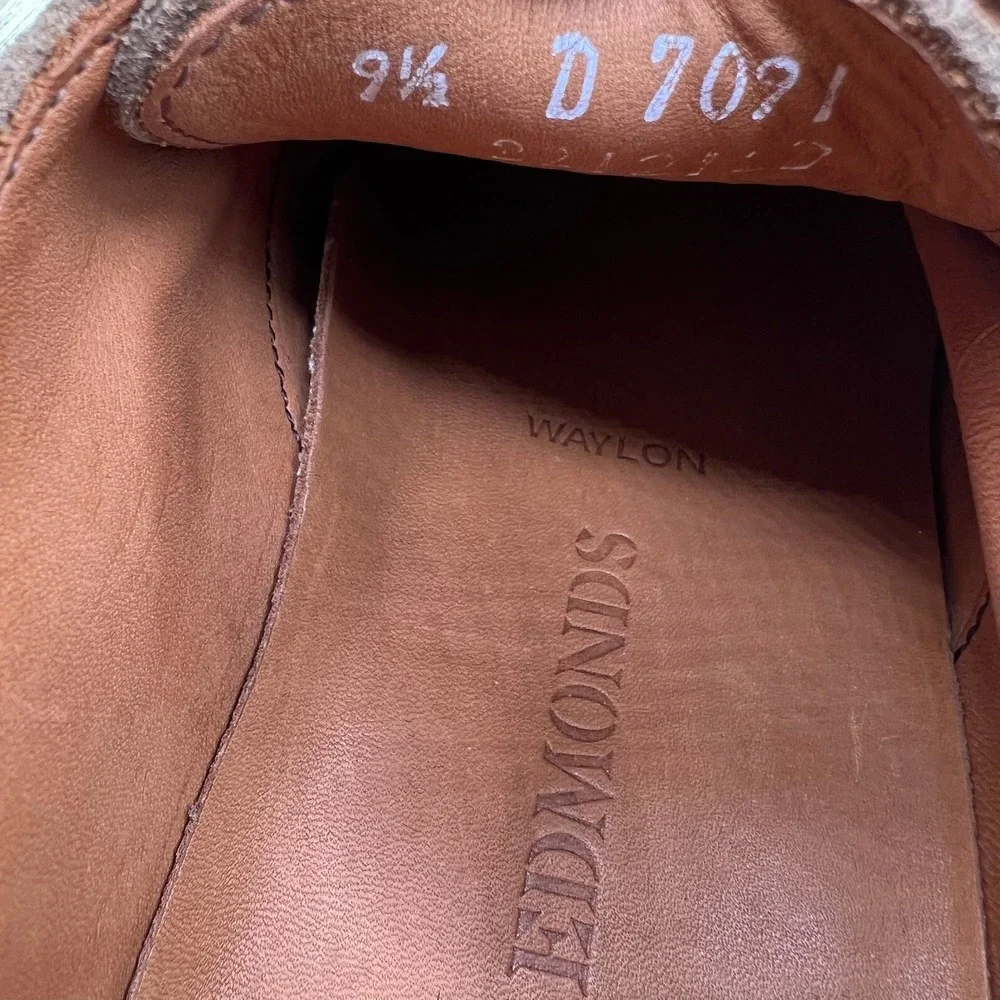 Allen Edmonds Waylon Derby Men's Size 9.5‎ D Brown Suede Dress Shoes 7091 NEW